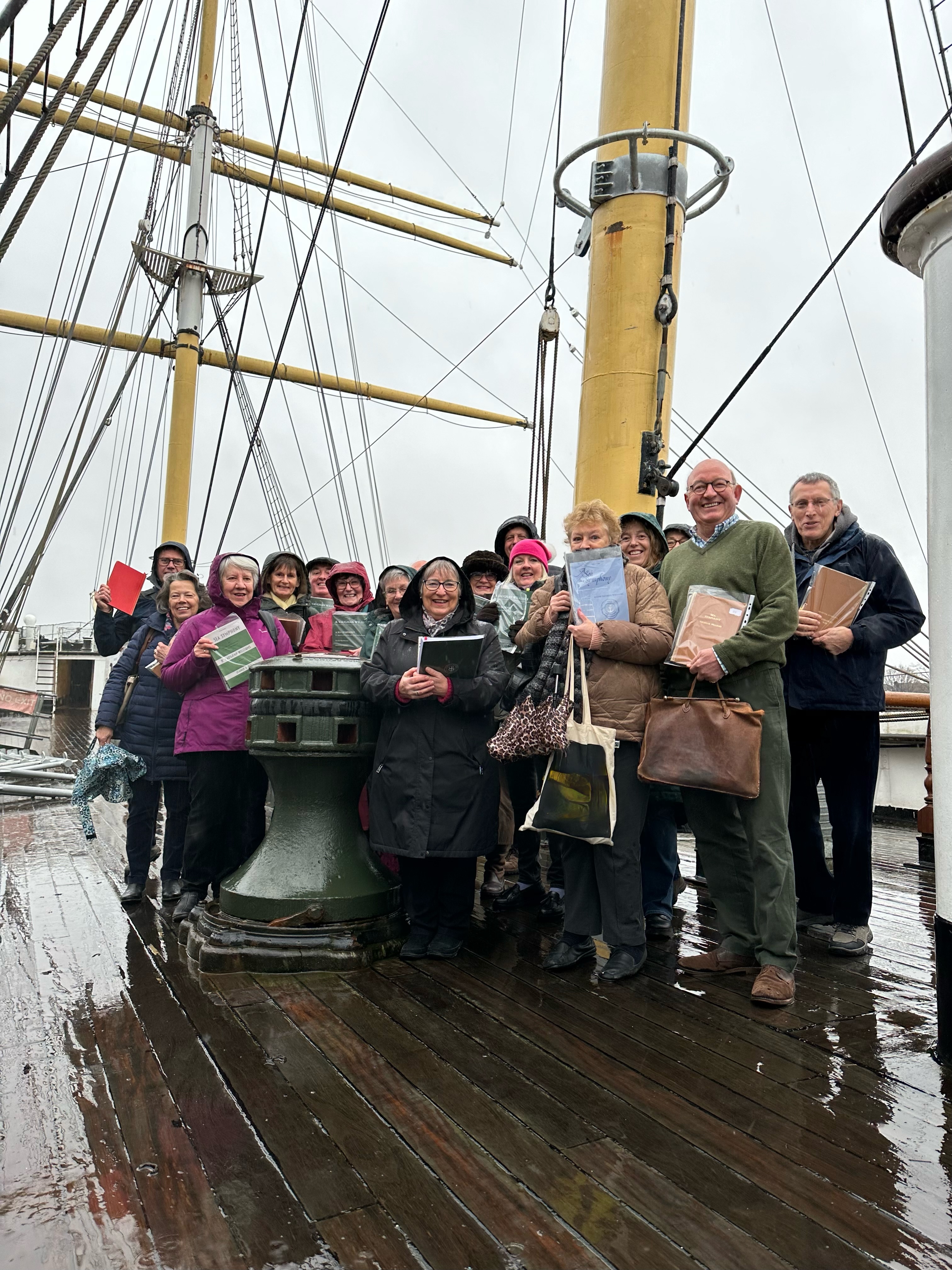 Getting in the mood for Sea Symphony on Glenlee in storm